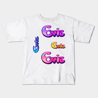 Evie name pack of 4 colors colours Evie Kids T-Shirt